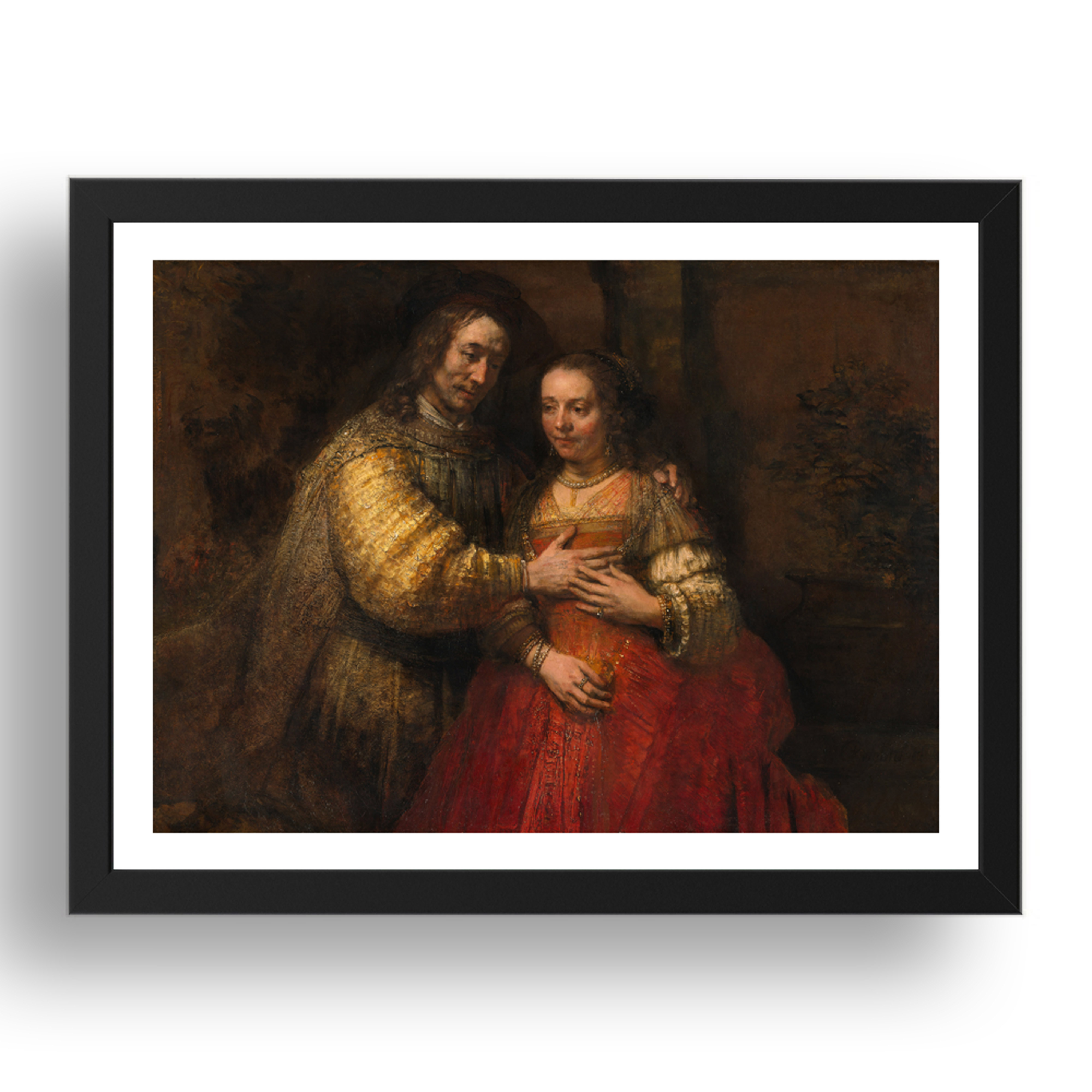 Rembrandt - The Jewish Bride [1669], A3 (17x13") Black Frame - Picture 1 of 1